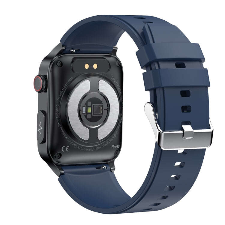 E500 1.83 inch HD Square Screen TPU Watch Strap Smart Watch Supports ECG Monitoring / Non-invasiv...