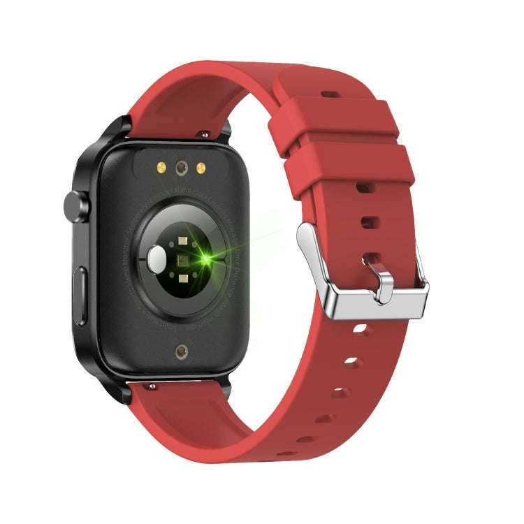 F100 1.7 inch HD Square Screen TPU Strap Smart Watch Supports Body Temperature Monitoring/Blood O...