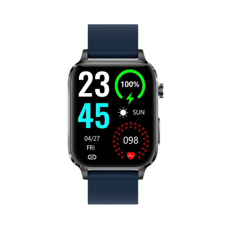 F100 1.7 inch HD Square Screen TPU Strap Smart Watch Supports Body Temperature Monitoring/Blood O...