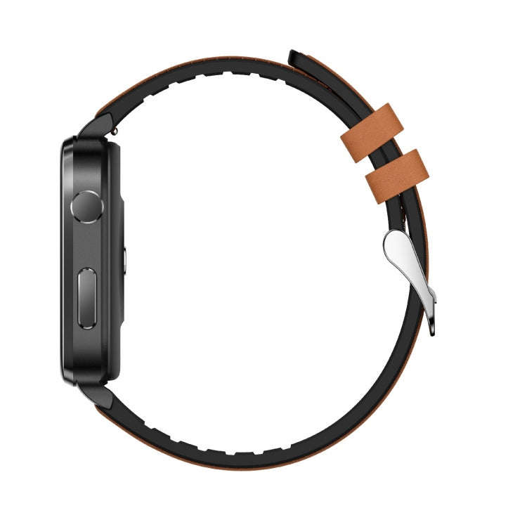 F100 1.7 inch HD Square Screen Leather Strap Smart Watch Supports Body Temperature Monitoring/Blo...