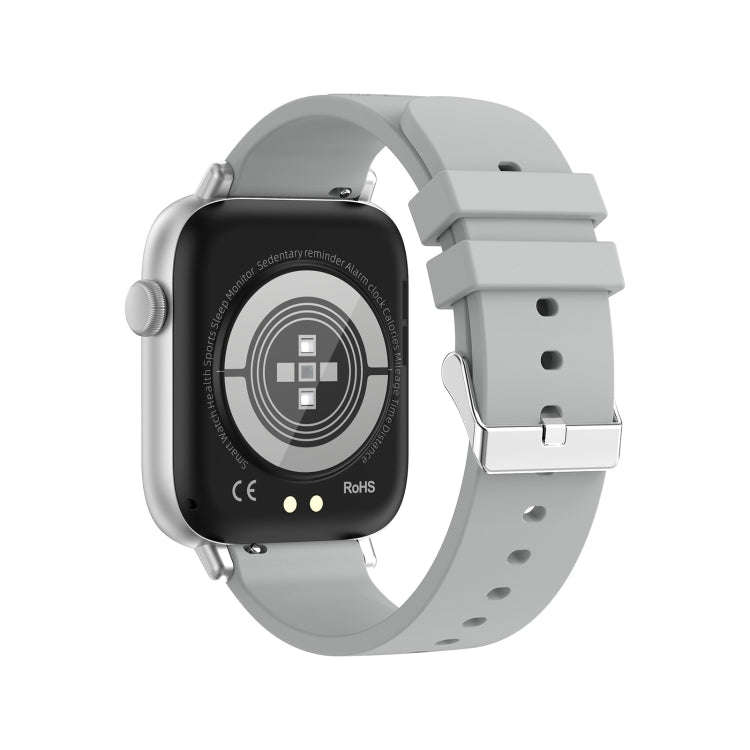 T49 1.9 inch HD Square Screen Smart Watch Supports Heart Rate Monitoring/Bluetooth Calling(Silver...
