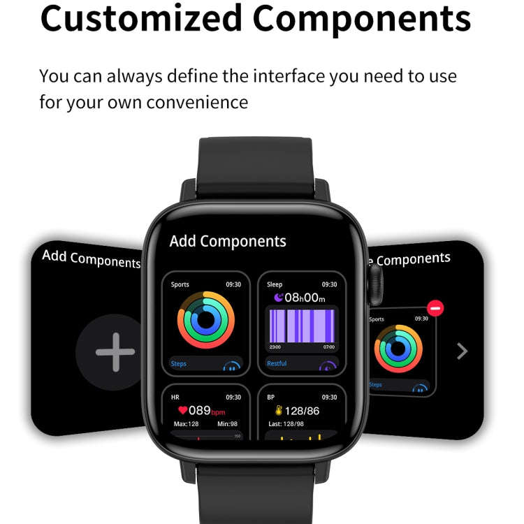T49 1.9 inch HD Square Screen Smart Watch Supports Heart Rate Monitoring/Bluetooth Calling(Silver...