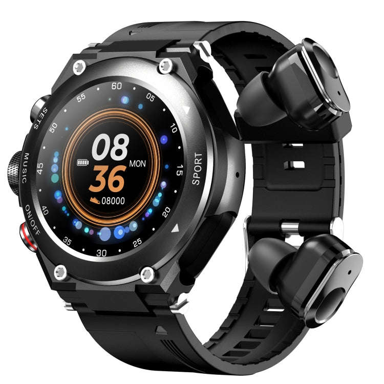 T92 1.28 inch IPS Touch Screen 2 in 1 Bluetooth Headset Smart Watch, Support Heart Rate Monitorin...