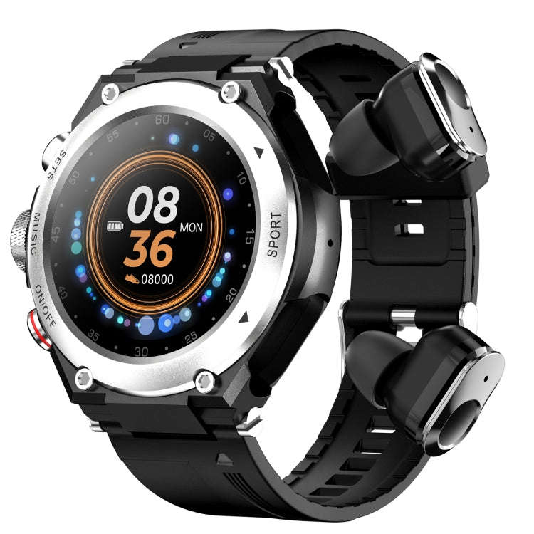 T92 1.28 inch IPS Touch Screen 2 in 1 Bluetooth Headset Smart Watch, Support Heart Rate Monitorin...