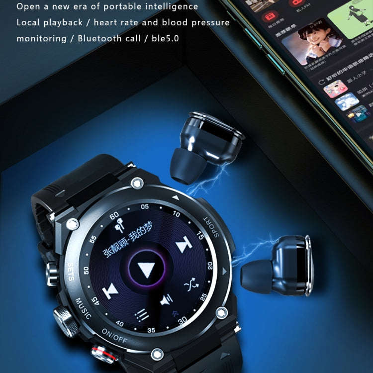 T92 1.28 inch IPS Touch Screen 2 in 1 Bluetooth Headset Smart Watch, Support Heart Rate Monitorin...