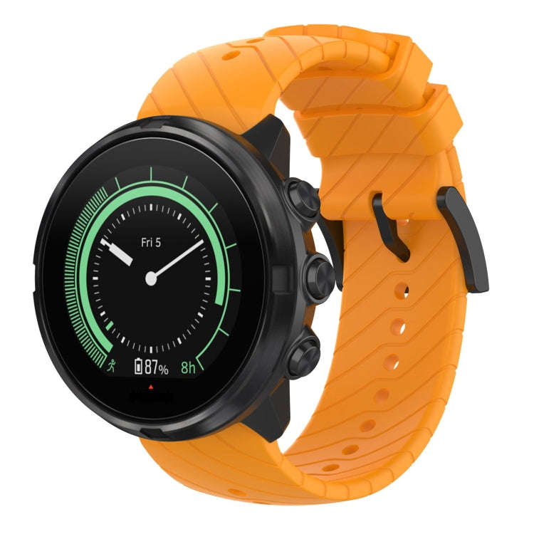 For Suunto 9 Lightning Silicone Watch Band(Amber Yellow)