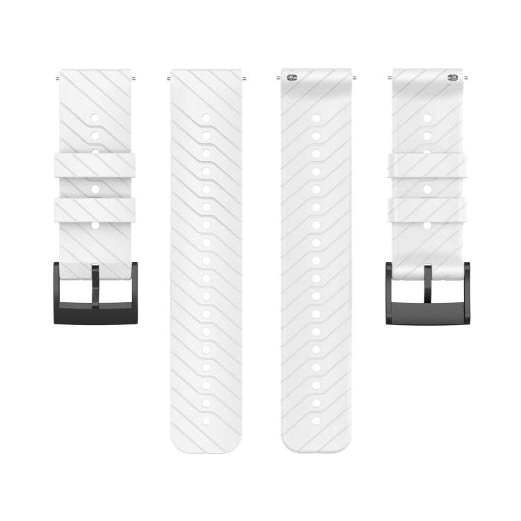 For Suunto 9 Lightning Silicone Watch Band(White)