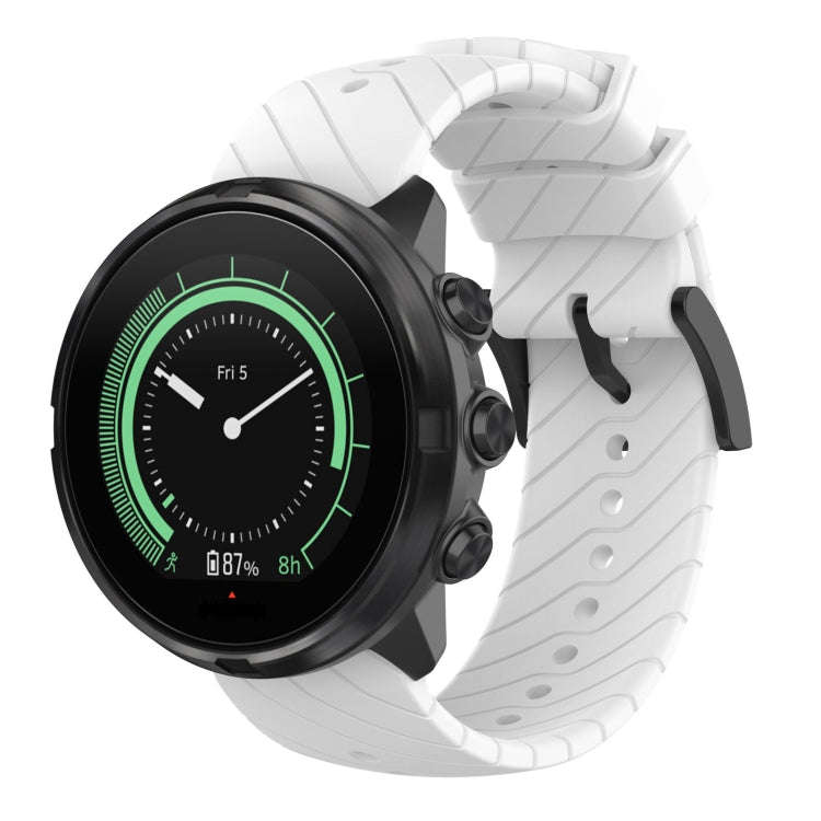 For Suunto 9 Lightning Silicone Watch Band(White)