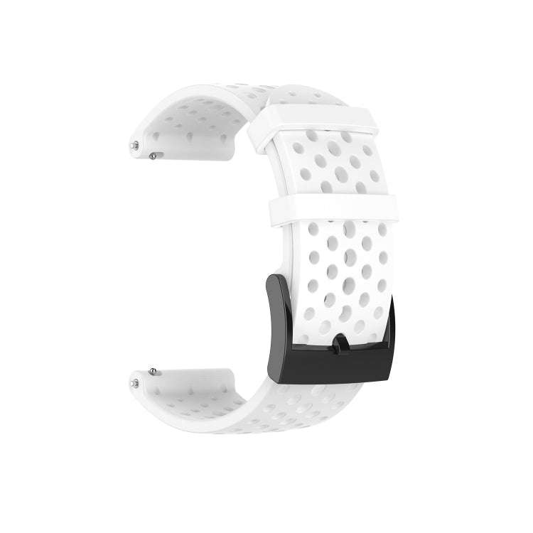 For Suunto 9 Breathable Silicone Watch Band, Exclude the Subject(White)