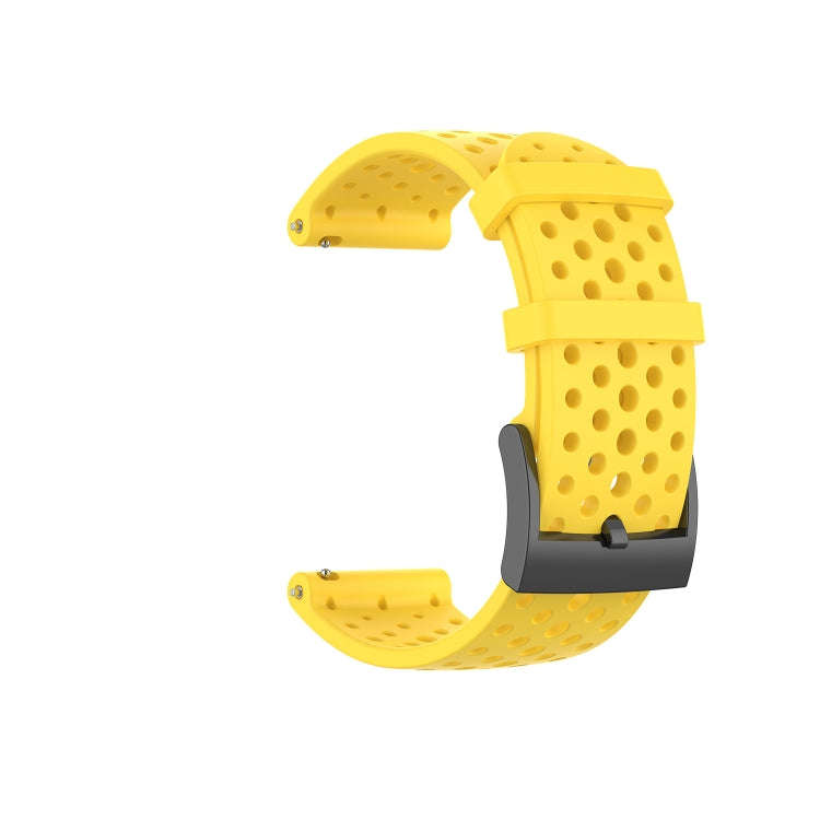 For Suunto 9 Breathable Silicone Watch Band, Exclude the Subject(Yellow)