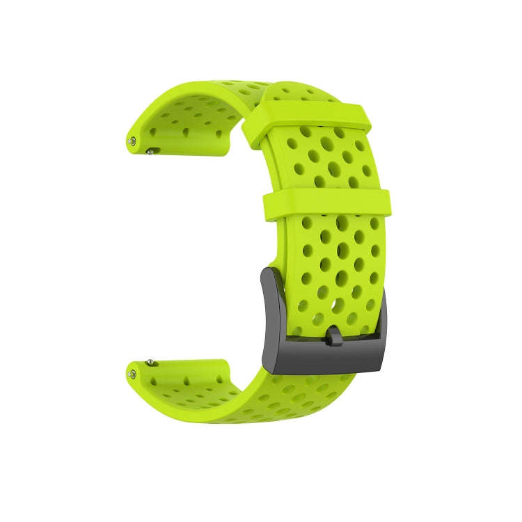 For Suunto 9 Breathable Silicone Watch Band, Exclude the Subject(Green)