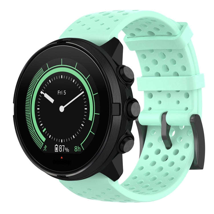 For Suunto 9 Breathable Silicone Watch Band, Exclude the Subject(Mint Green)