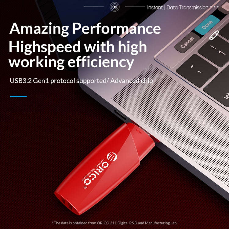 ORCIO USB3.0 U Disk Drive, Read: 260MB/s, Write: 15MB/s, Memory:32GB, Port:Type-C(Red)