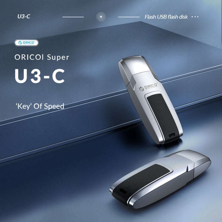 ORICO USB Flash Drive, Read: 100MB/s, Write: 50MB/s, Memory:256GB, Port:USB-A(Silver)