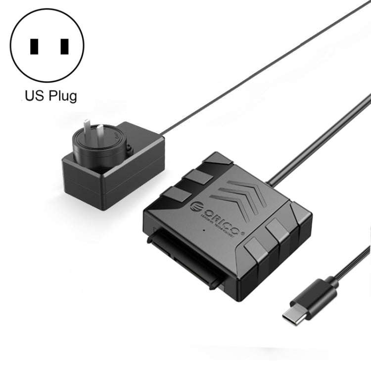 ORICO UTS1 Type-C / USB-C USB 3.0 2.5-inch SATA HDD Adapter with 12V 2A Power Adapter, Cable Leng...