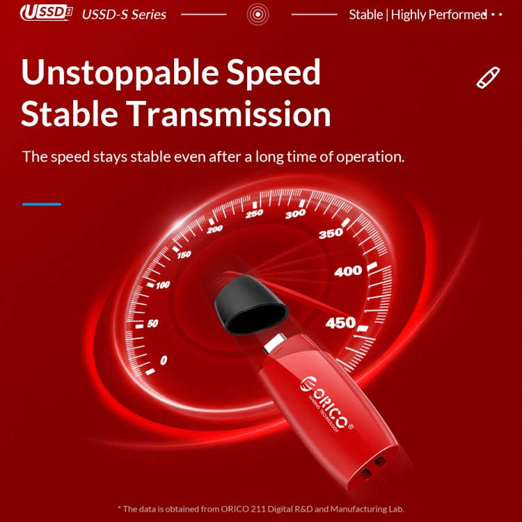 ORICO USB Solid State Flash Drive, Read: 520MB/s, Write: 450MB/s, Memory:1TB, Port:USB-A(Red)