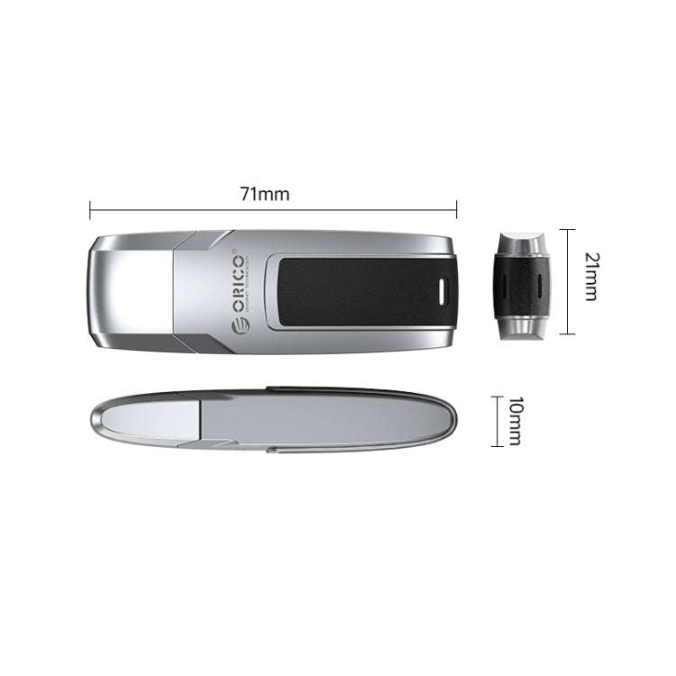 ORICO USB Flash Drive, Read: 260MB/s, Write: 70MB/s, Memory:128GB, Port:USB-A(Silver)