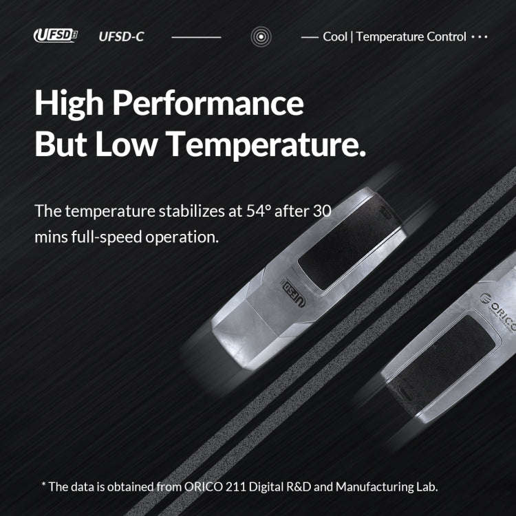 ORICO UFS Flash Drive, Read: 411MB/s, Write: 350MB/s, Memory:128GB, Port:Type-C(Silver)