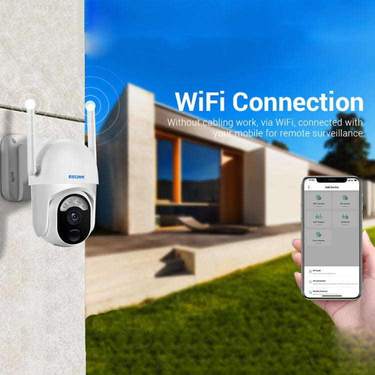 ESCAM QF103 3MP Cloud Storage PT WIFI PIR Alarm IP Camera with Solar Panel Battery Support Full C...