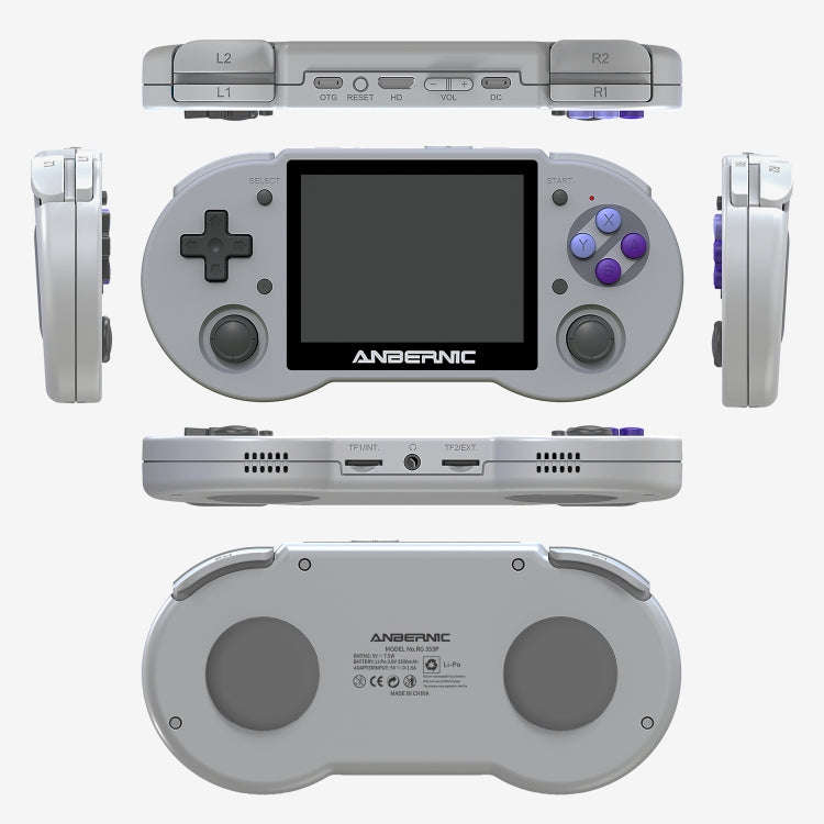 ANBERNIC RG353P Handheld Game Console 3.5 inch Screen Android Linux System 16G+64G(Grey)