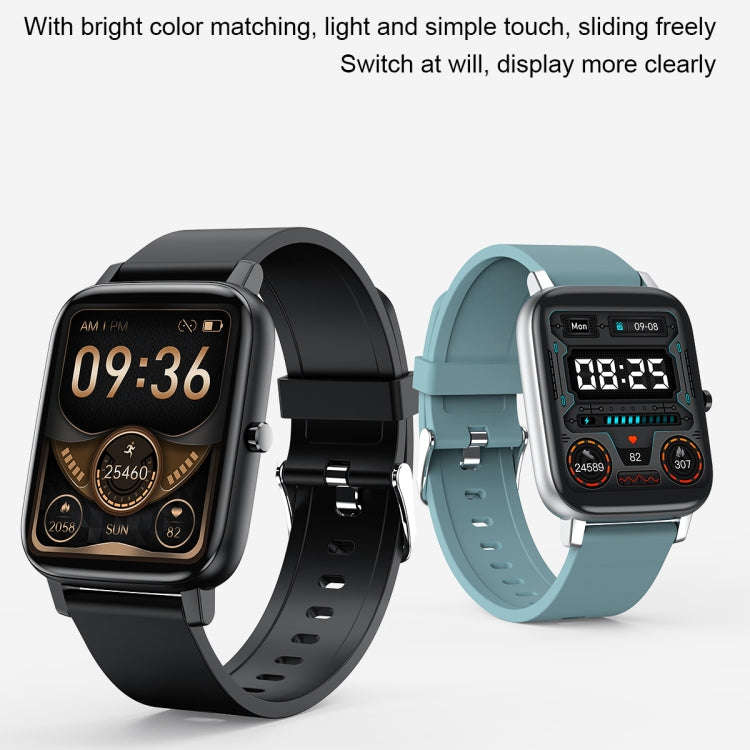 Ochstin 5H80 1.69 inch Square Screen Silicone Strap Heart Rate Blood Oxygen Monitoring Bluetooth ...