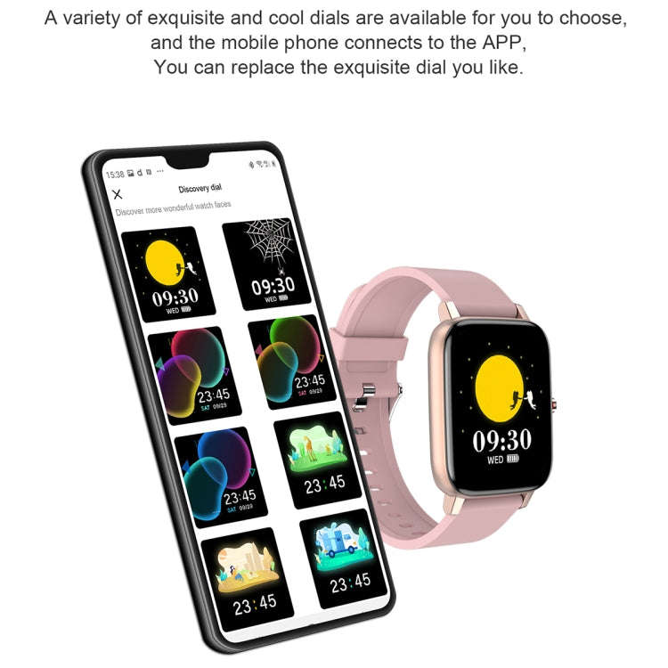 Ochstin 5H80 1.69 inch Square Screen Silicone Strap Heart Rate Blood Oxygen Monitoring Bluetooth ...