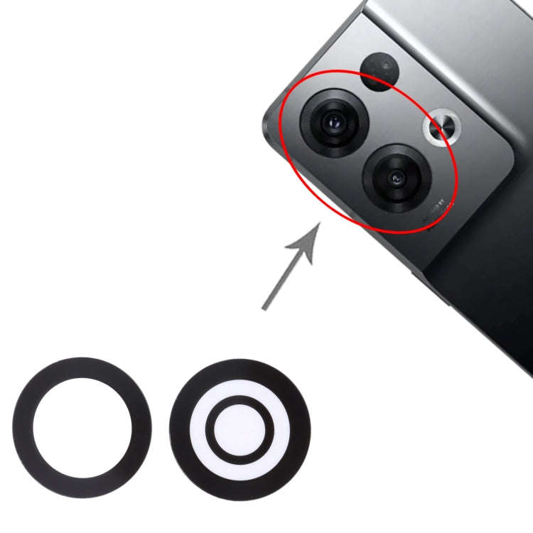 For OPPO Reno8 Pro China/Reno8 Pro 5G/Reno8 Pro+ 10 PCS Back Camera Lens