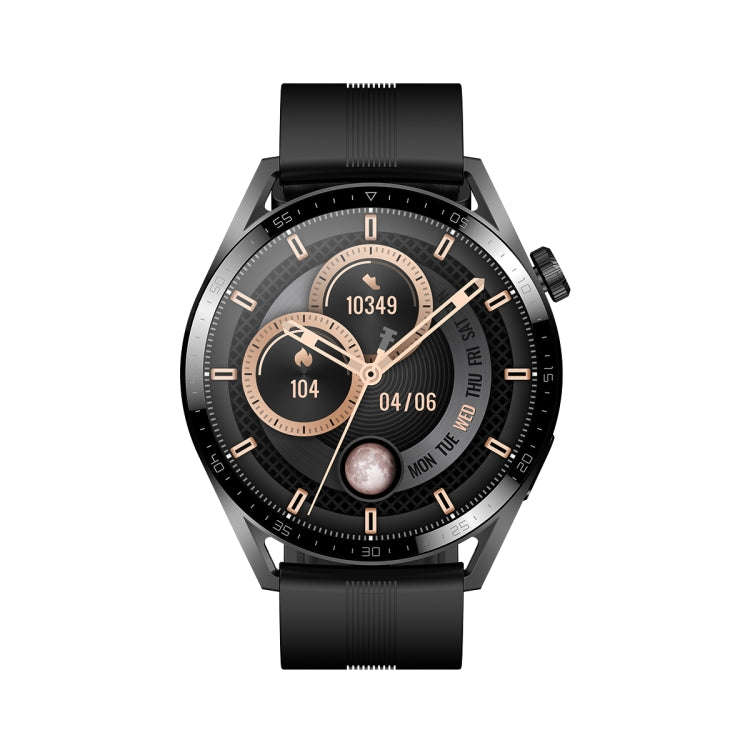 Ochstin 5HK3 Plus 1.36 inch Round Screen Bluetooth Smart Watch, Strap:Silicone(Black)