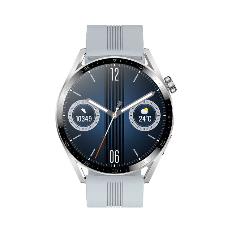 Ochstin 5HK3 Plus 1.36 inch Round Screen Bluetooth Smart Watch, Strap:Silicone(Silver)