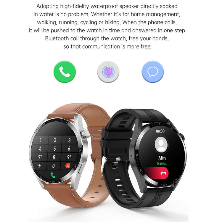 Ochstin 5HK3 Plus 1.36 inch Round Screen Bluetooth Smart Watch, Strap:Silicone(Silver)