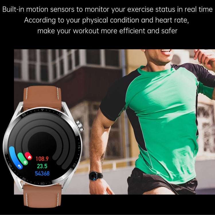 Ochstin 5HK3 Plus 1.36 inch Round Screen Bluetooth Smart Watch, Strap:Silicone(Silver)