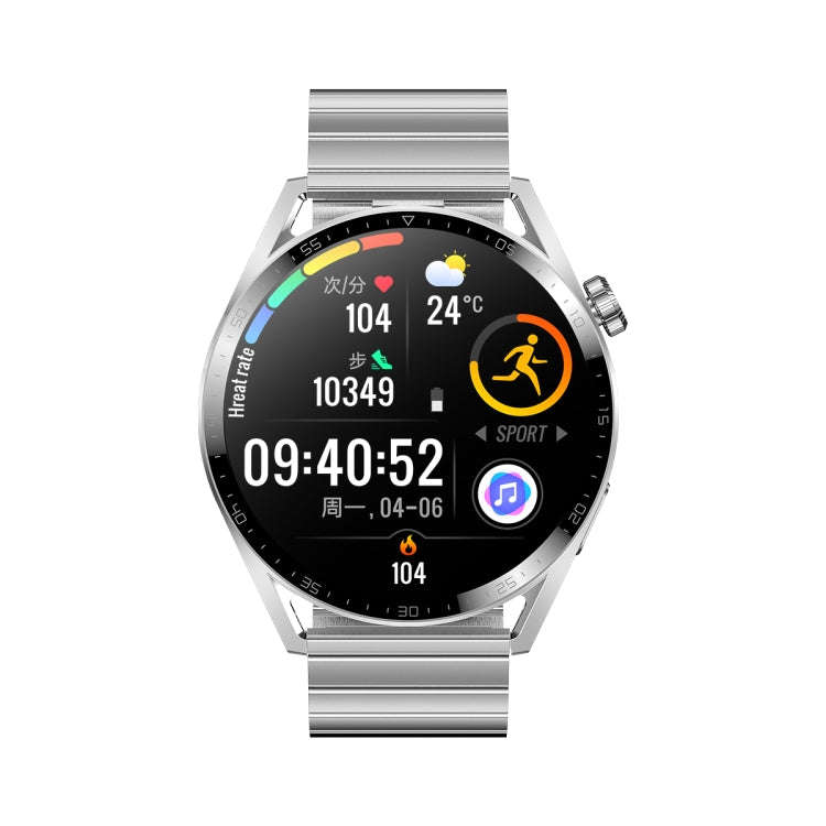 Ochstin 5HK3 Plus 1.36 inch Round Screen Bluetooth Smart Watch, Strap:Stainless Steel(Silver)