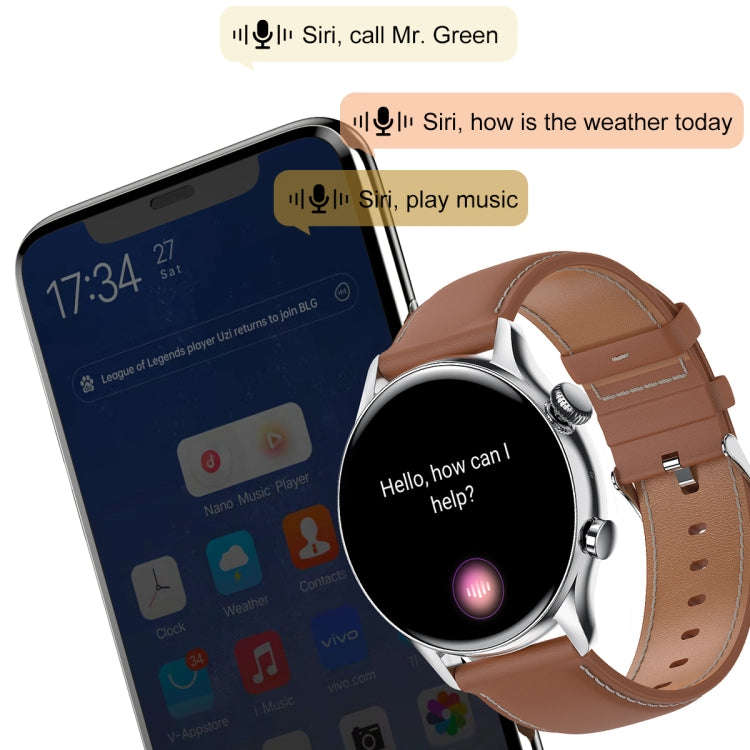 Ochstin 5HK8 Pro 1.36 inch Round Screen Blood Oxygen Blood Pressure Monitoring Bluetooth Smart Wa...