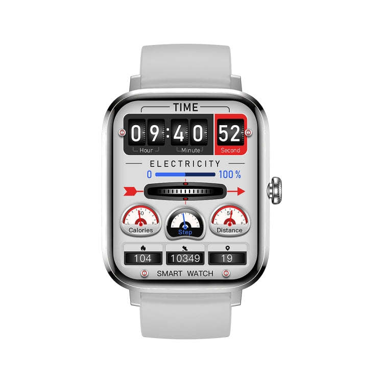 Ochstin 5HK20 1.85 inch Round Screen Silicone Strap Smart Watch with Bluetooth Call Function(Silver)
