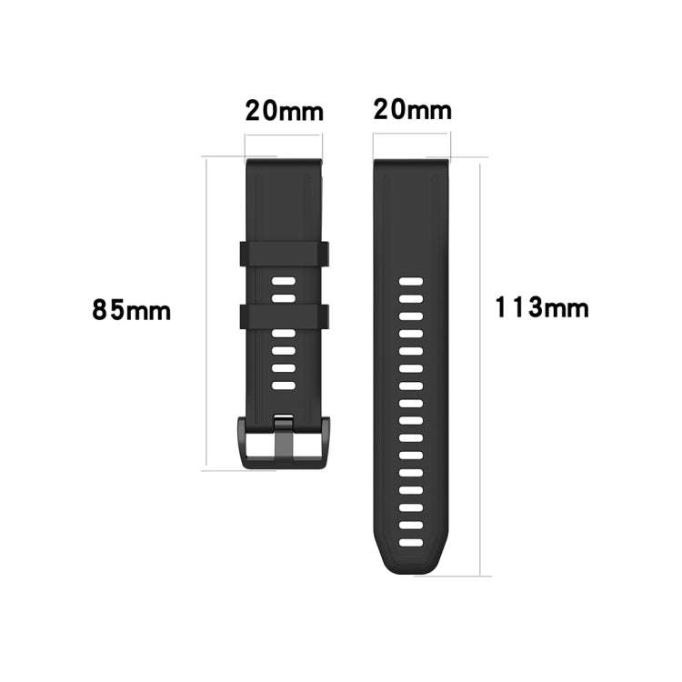 For Garmin Fenix 6S 20mm Quick Release Official Texture Wrist Strap Watchband with Plastic Button...