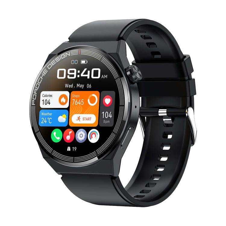 Ochstin 5HK46P 1.36 inch Round Screen Silicone Strap Smart Watch with Bluetooth Call Function(Bla...