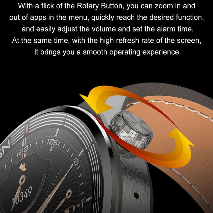 Ochstin 5HK46P 1.36 inch Round Screen Silicone Strap Smart Watch with Bluetooth Call Function(Bla...