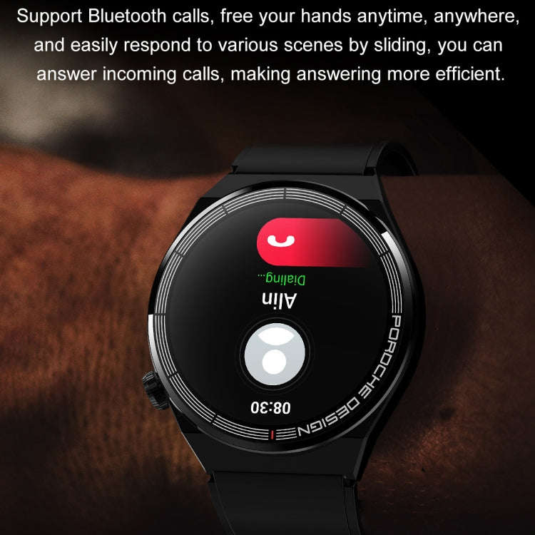 Ochstin 5HK46P 1.36 inch Round Screen Silicone Strap Smart Watch with Bluetooth Call Function(Bla...
