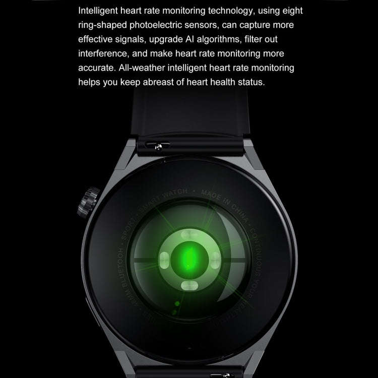 Ochstin 5HK46P 1.36 inch Round Screen Silicone Strap Smart Watch with Bluetooth Call Function(Bla...