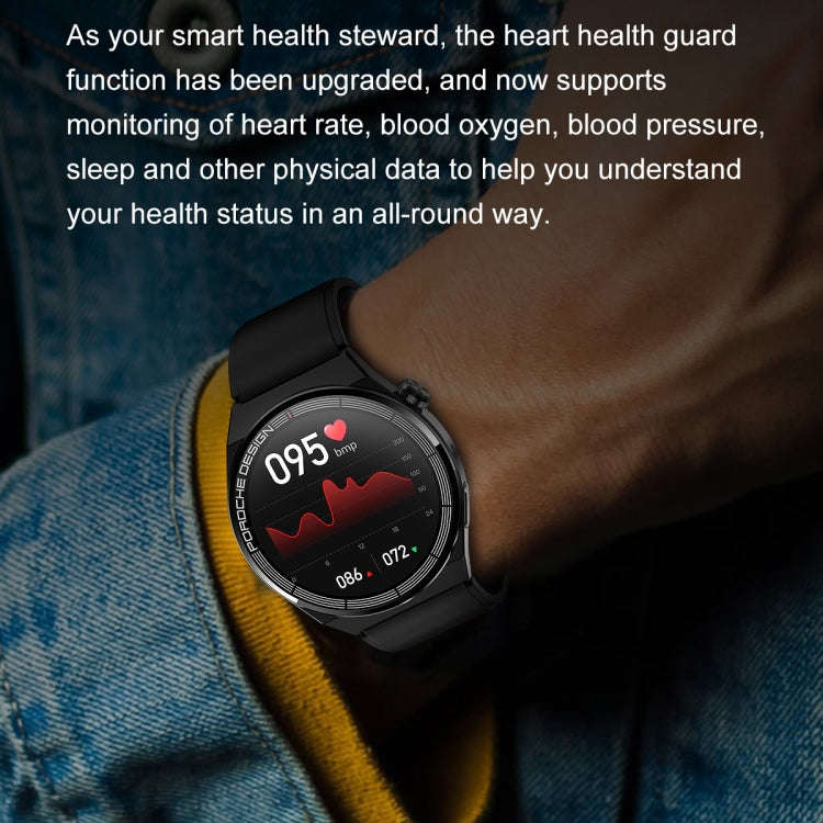 Ochstin 5HK46P 1.36 inch Round Screen Silicone Strap Smart Watch with Bluetooth Call Function(Bla...