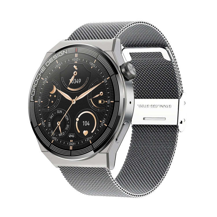 Ochstin 5HK46P 1.36 inch Round Screen Steel Strap Smart Watch with Bluetooth Call Function(Silver)