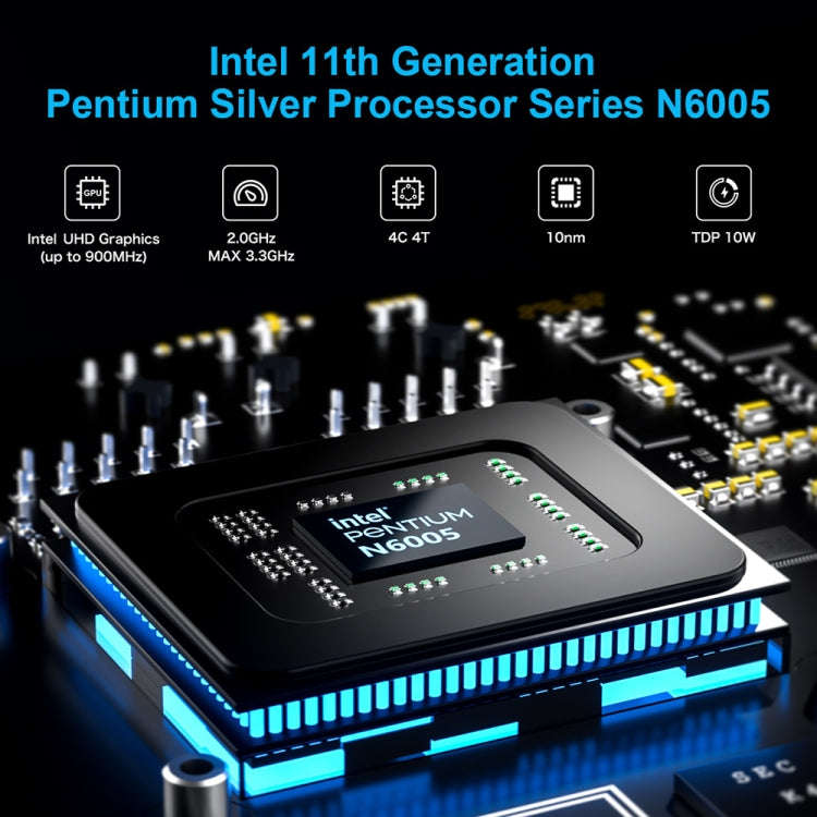 GMK KB7 Windows 11 Pro Mini PC, 16GB+512G, Intel Pentium Silver N6005 Quad Core, Support WiFi & B...