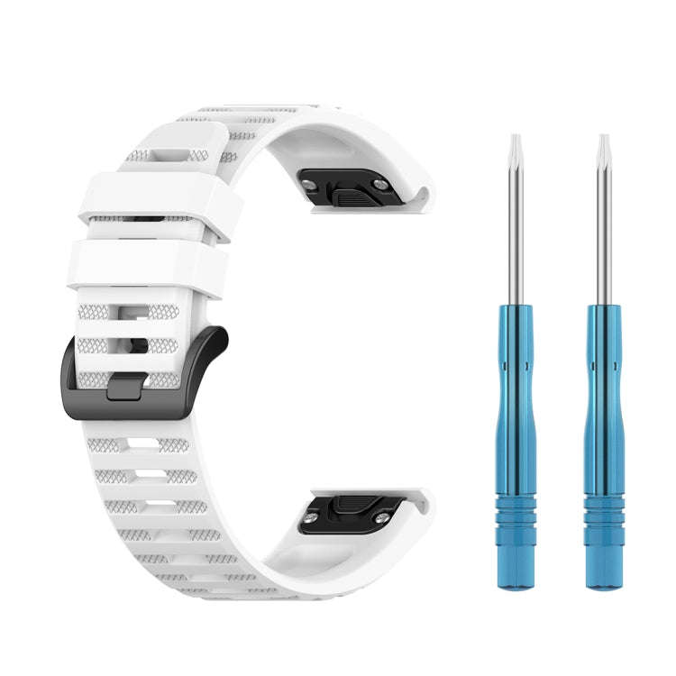 For Garmin Fenix 6 22mm Quick Release Official Texture Wrist Strap Watchband with Plastic Button(...