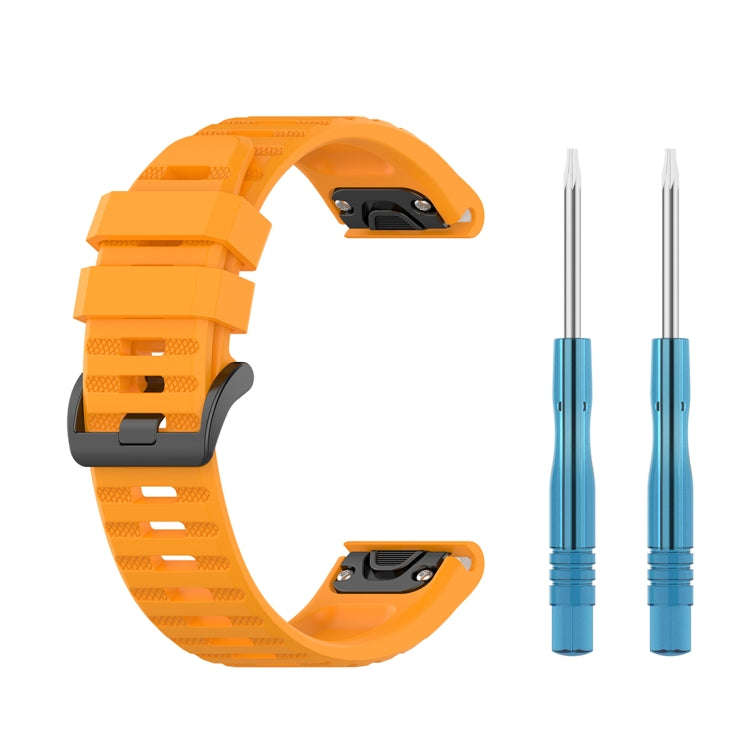 For Garmin Fenix 6 22mm Quick Release Official Texture Wrist Strap Watchband with Plastic Button(...
