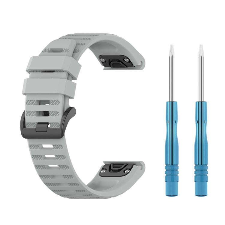 For Garmin Fenix 6 22mm Quick Release Official Texture Wrist Strap Watchband with Plastic Button(...