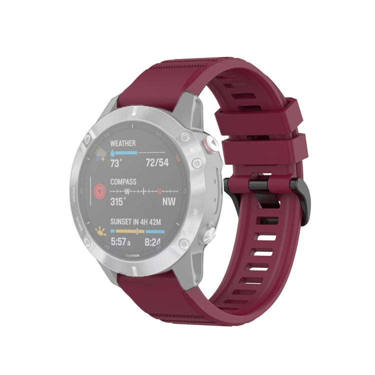 For Garmin Fenix 6 22mm Quick Release Official Texture Wrist Strap Watchband with Plastic Button(...