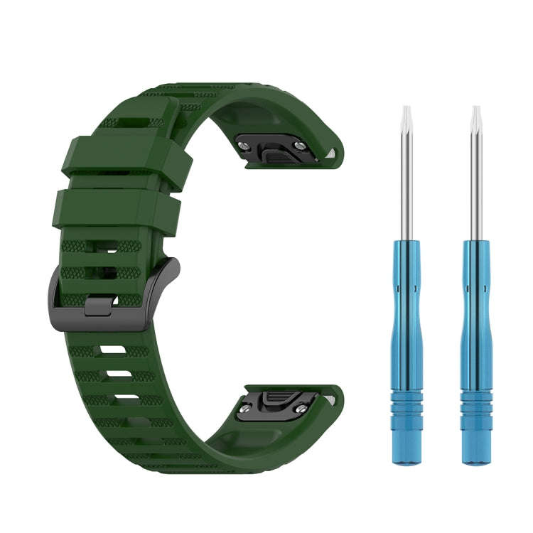 For Garmin Fenix 6 22mm Quick Release Official Texture Wrist Strap Watchband with Plastic Button(...