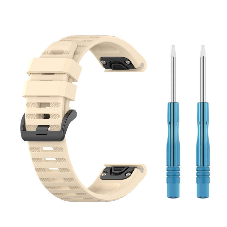 For Garmin Fenix 6 22mm Quick Release Official Texture Wrist Strap Watchband with Plastic Button(...