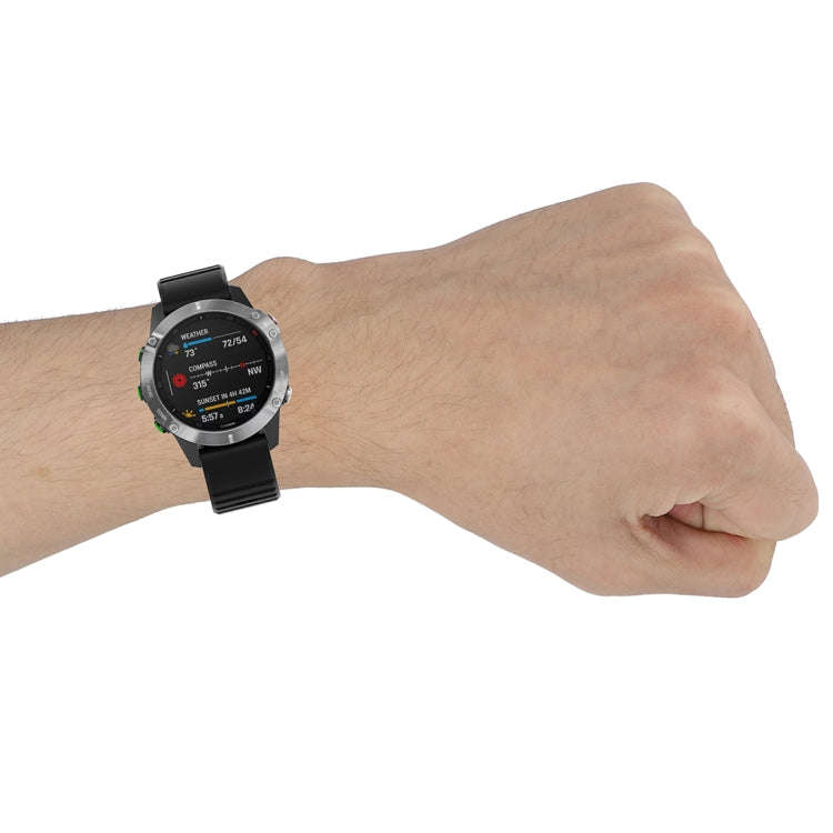 For Garmin Fenix 6 22mm Quick Release Official Texture Wrist Strap Watchband with Plastic Button(...