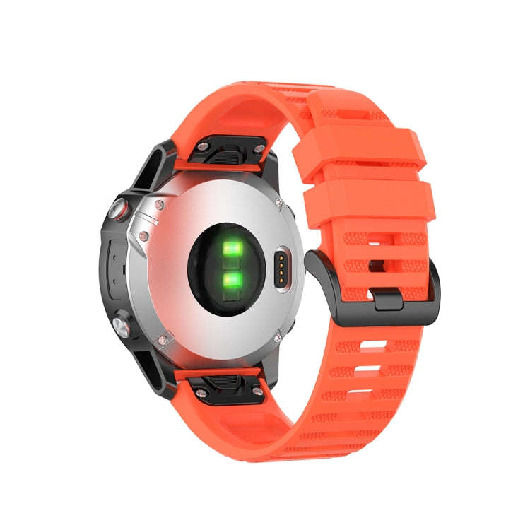 For Garmin Fenix 6 22mm Quick Release Official Texture Wrist Strap Watchband with Plastic Button(...